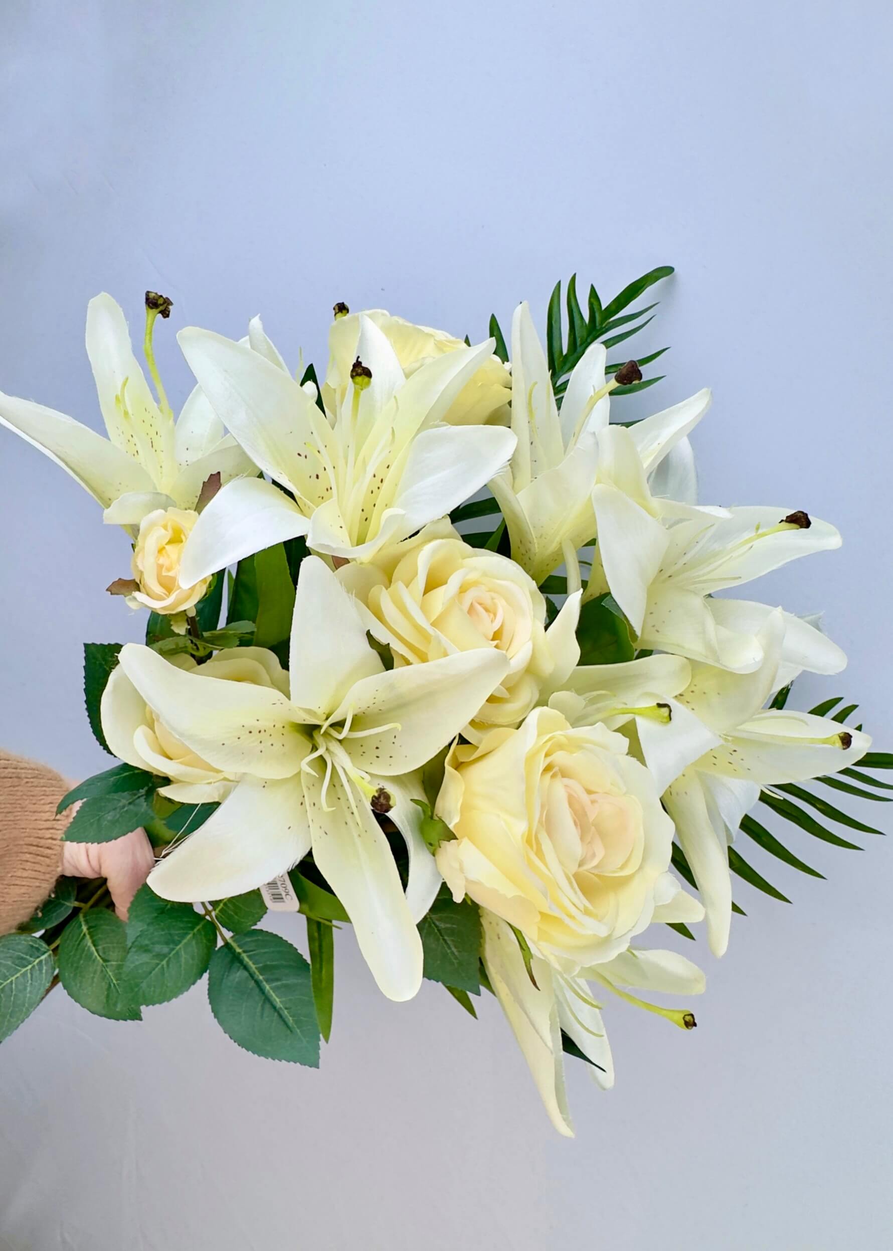silk white lilies Elegant Ivory Lily & Rose Silk Bouquet – Gifts too Good to Give
