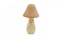 Natural Wooden Mushroom Deco, 21.5cm